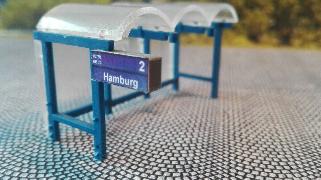 Zugzielanzeiger 2 Stück DB | Bahnsteig | Bahnhof |1:87 | ICE