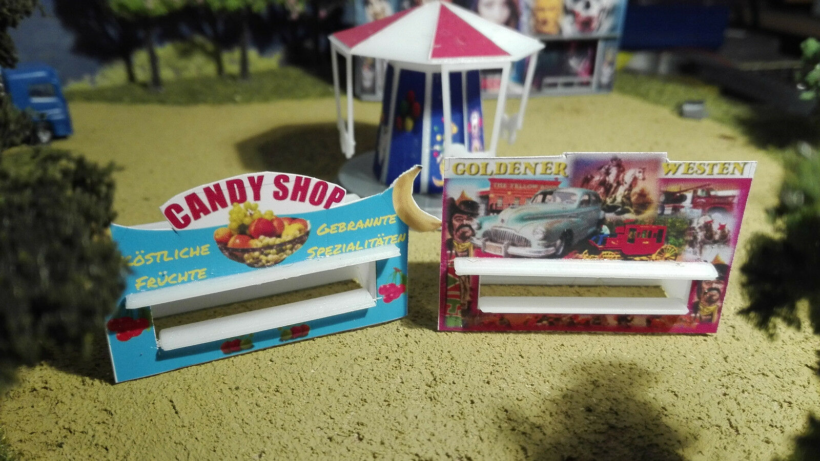 2 Kirmesbuden Candy Shop + Schieß­stand | Spur N | Kirmes | Rummel | Volksfest