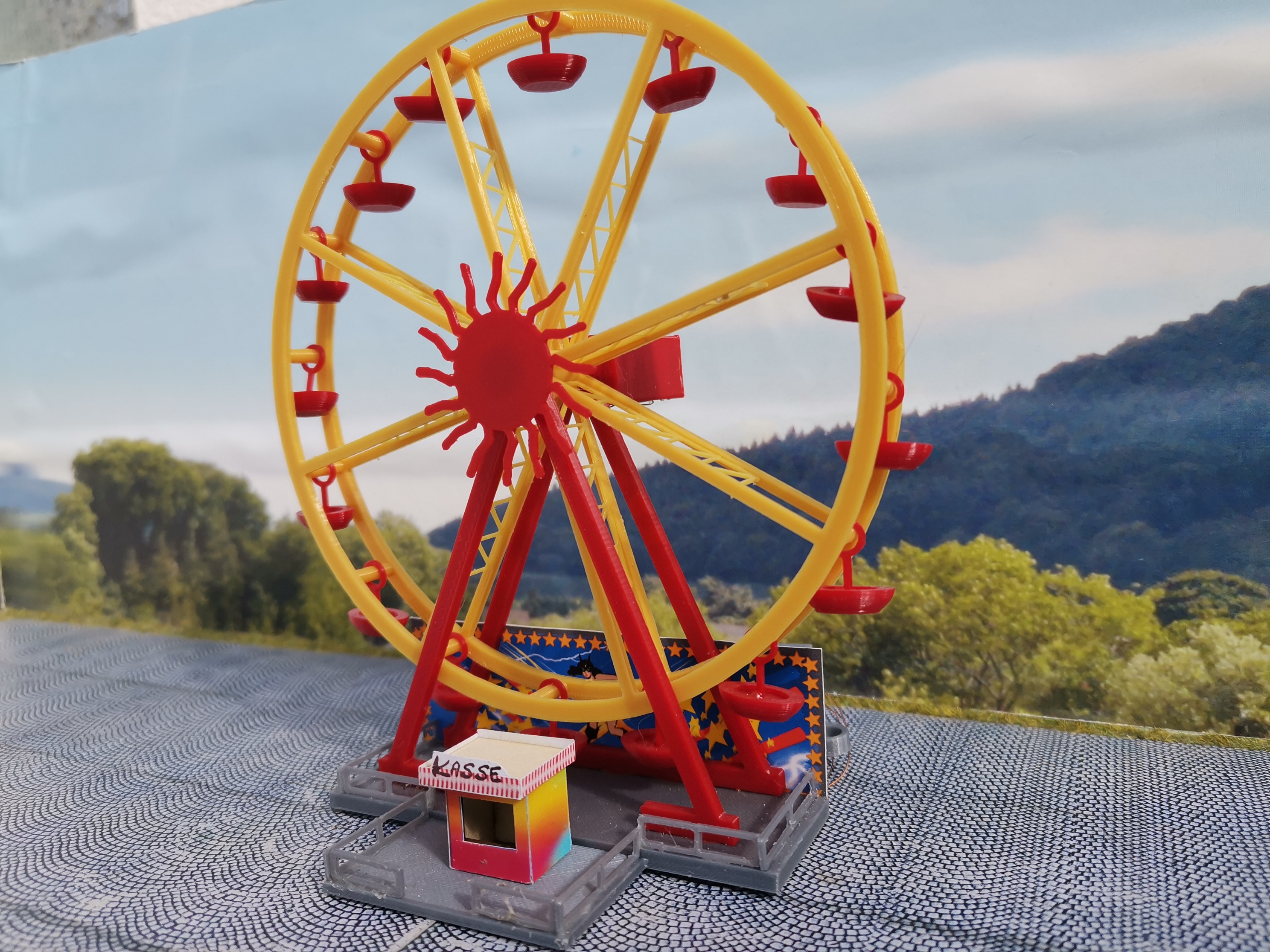 Riesenrad 1:160 | Fahrgeschäft Karussell Bausatz| Standmodell Spur N |