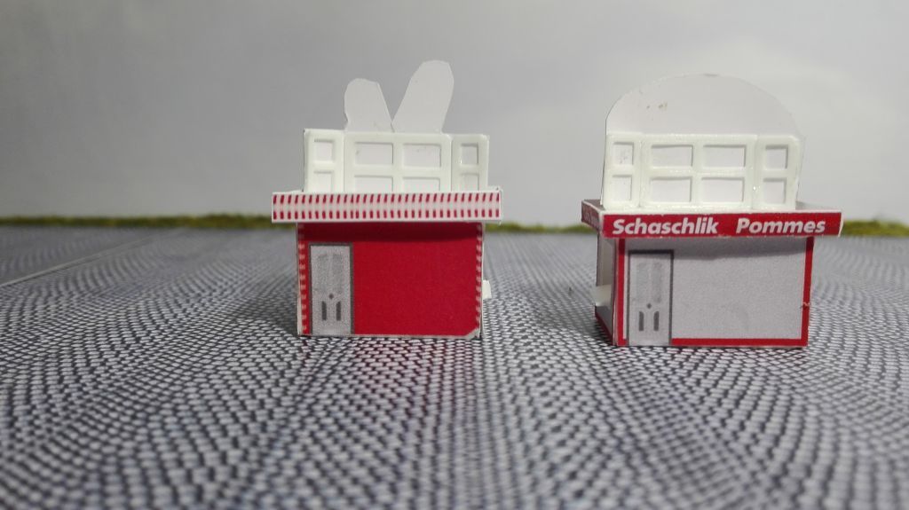 2 Kirmesbuden Eis und Currywurst | Spur N | Kirmes | Rummel | Volksfest