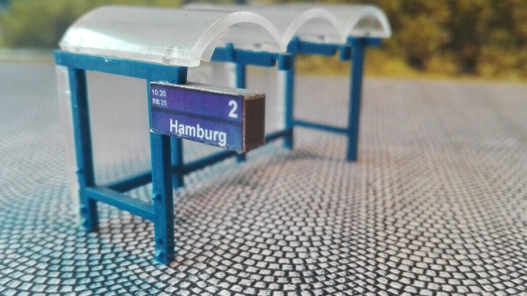 Zugzielanzeiger 6 Stück DB N | Bahnsteig | Bahnhof |1:160 |ICE