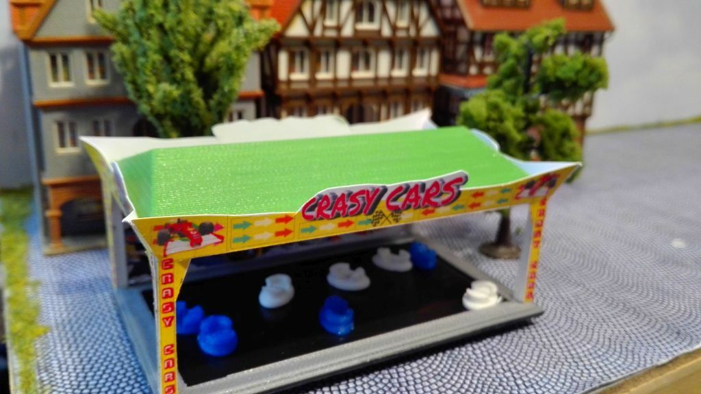 Autoscooter "Crasy Cars" | Bausatz | Spur N | Kirmes| Fahrgeschäft | Rummel