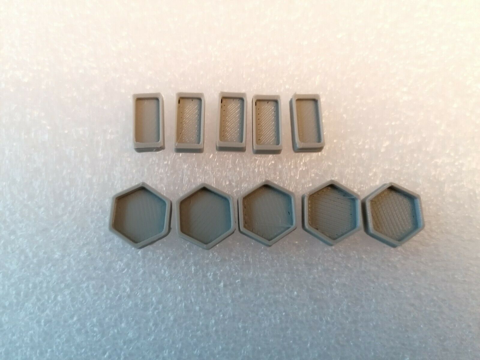 10 Blumenkästen | Spur N | 1:160 | 5x sechseckig 5x rechteckig