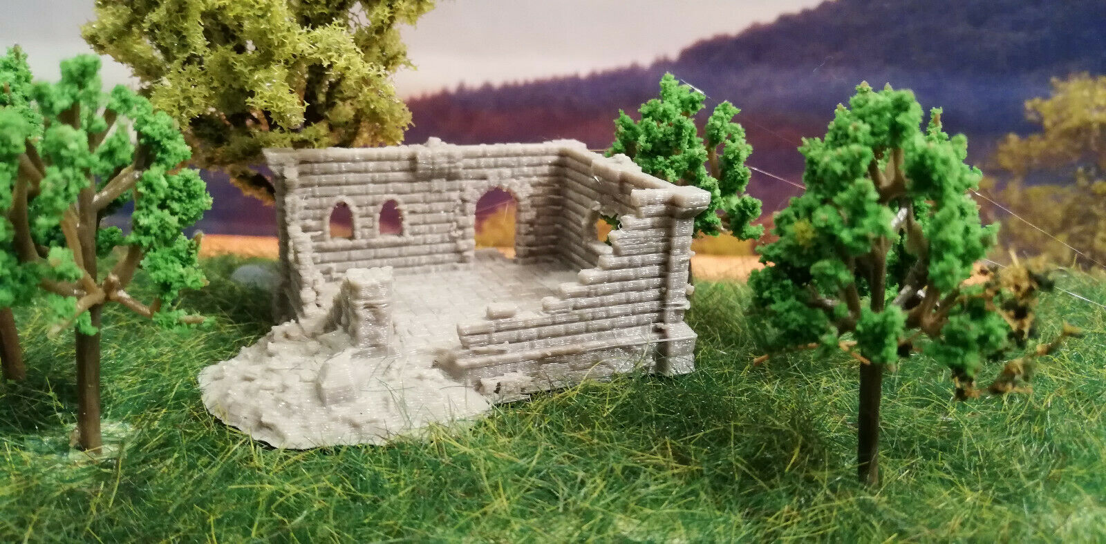 Ruine Burgruine gross Spur N 1:160