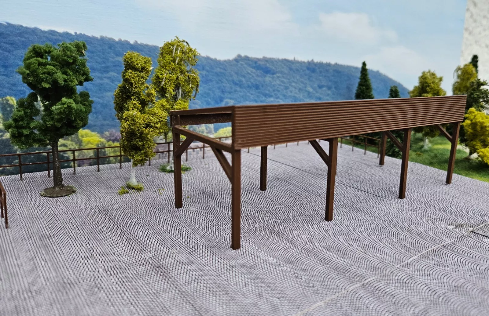 Carport für Baumaschinen | Spur N | 1:160 | Bausatz