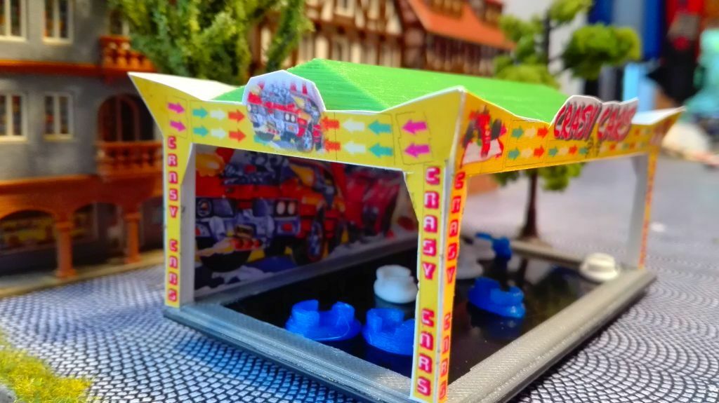 Autoscooter "Crasy Cars" | Bausatz | Spur N | Kirmes| Fahrgeschäft | Rummel