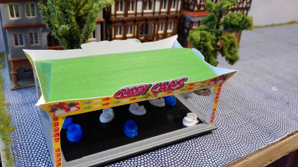 Autoscooter "Crasy Cars" | Bausatz | Spur N | Kirmes| Fahrgeschäft | Rummel