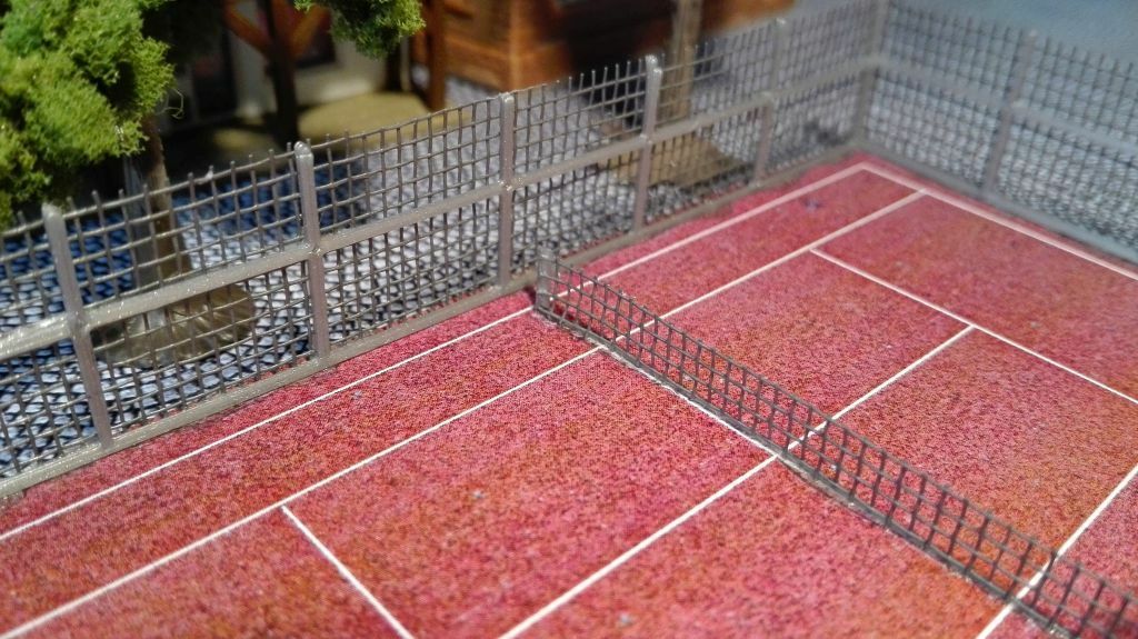 Tennisplatz mit Zaun | Spur N 1:160 | Bausatz