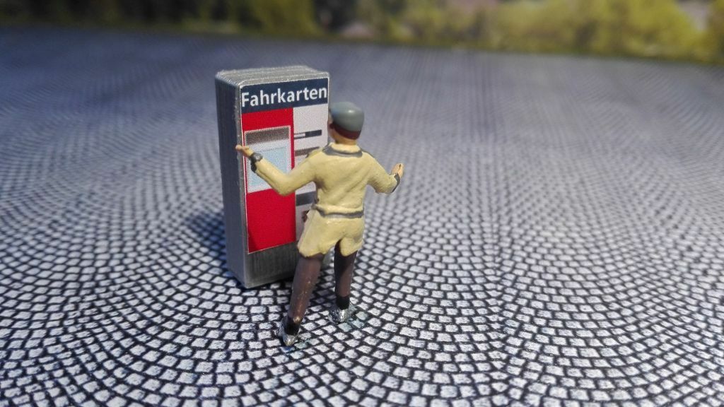 2x Fahrkartenautomat DB Ticketautomat Spur N | Bahnsteig | Bahnhof |1:160