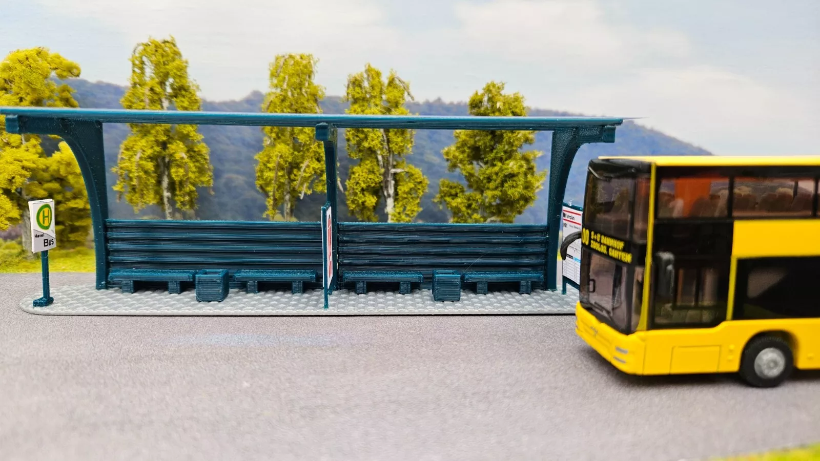 Busbahnhof Spur H0 | Haltestelle | 1:87 | Bausatz